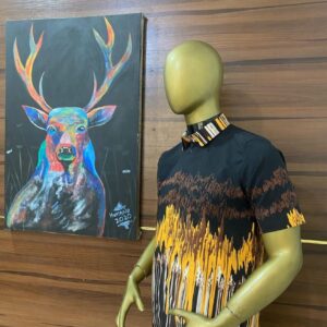 Abstract Streak Pattern Shirt