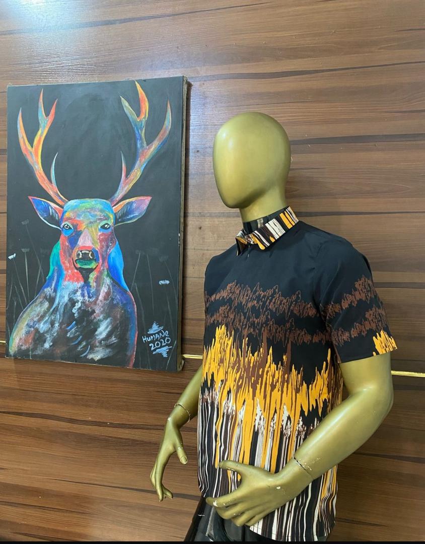 Abstract Streak Pattern Shirt