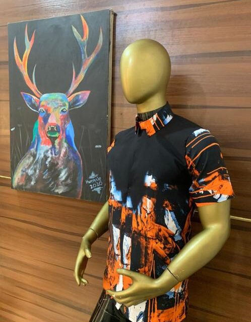 Urban Distressed Print Shirt