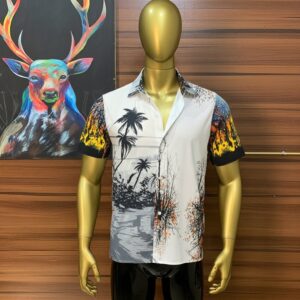 Tropical Palm Beach Scenic Shirt