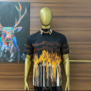 Abstract Streak Pattern Shirt