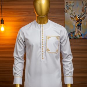 White Senator with Gold Embroidery